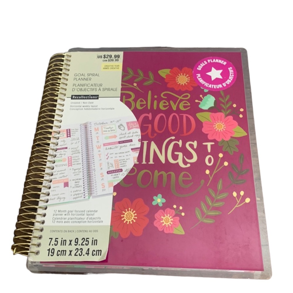 NWT Undated Spiral 12 Month Goal Planner